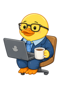 Boss duck, a hand-drawn collectible character