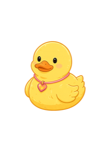 Emotional Support duck, a hand-drawn collectible character