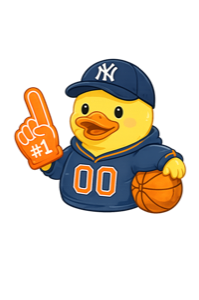 Fan duck, a hand-drawn collectible character