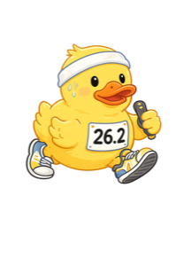Marathon Duck duck, a hand-drawn collectible character