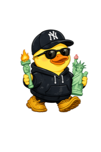 New York duck, a hand-drawn collectible character
