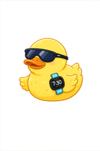 Pace duck, a hand-drawn collectible character